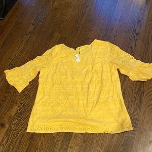 Brand new with tag, never been worn, Talbots blouse with cute eyelet details.